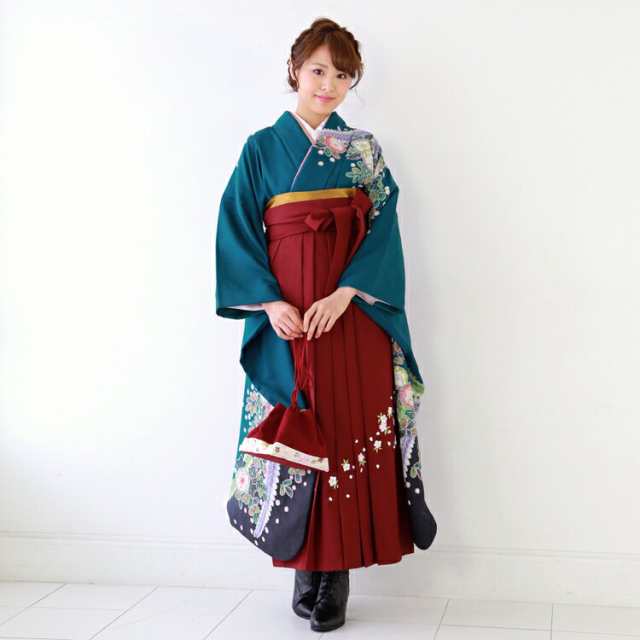 卒業式 袴 レンタル 女 袴セット 正絹 振袖 着物＆袴 フルセット