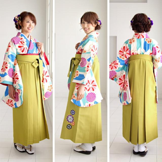 卒業式 袴 レンタル 女 袴セット 2尺袖着物＆袴 フルセットレンタル