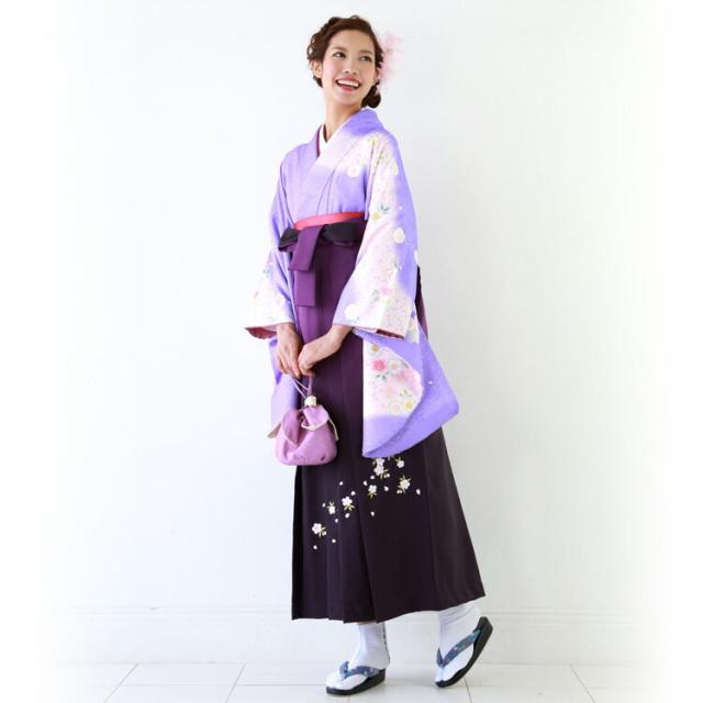 卒業式 袴 レンタル 女 袴セット 2尺袖着物＆袴 フルセットレンタル