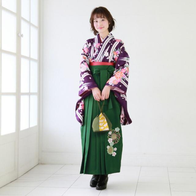 卒業式 袴 レンタル 女 袴セット 女性 卒業式袴セット 「紫地に変わり