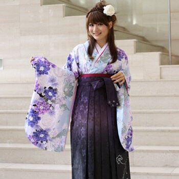 袴レンタル 卒業式 袴セット 2尺袖着物＆袴 フルセットレンタル 水色