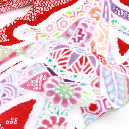 七五三 着物 7歳 レンタルフルセット 四つ身絞り柄着物23点セット