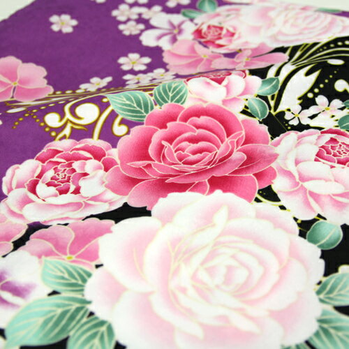 振袖 レンタル セット 20点フルセット 「黒 紫 バラ 桜 蝶 モダン」 2月〜12月上旬 振袖 レンタル セット 20点フルセット 「黒 紫 バラ 桜 蝶 モダン」 2