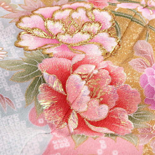 訪問着 レンタル 19点フルコーディネートレンタルセット「ピンク地に花