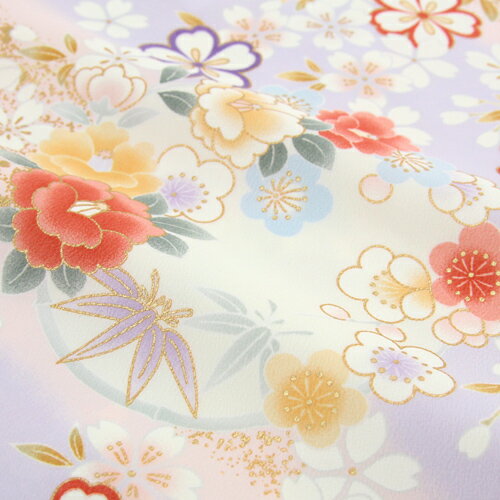 訪問着 レンタル 19点フルコーディネートレンタルセット「薄紫地に金