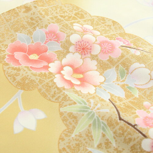 訪問着 レンタル19点フルコーディネートレンタルセット「クリーム色地