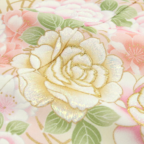 訪問着 レンタル 19点フルコーディネートレンタルセット「クリーム色地