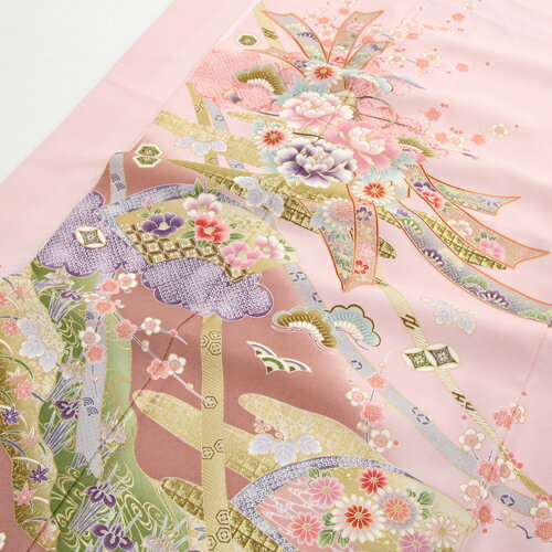 訪問着 レンタル 19点フルコーディネートレンタルセット「ピンク地に雲