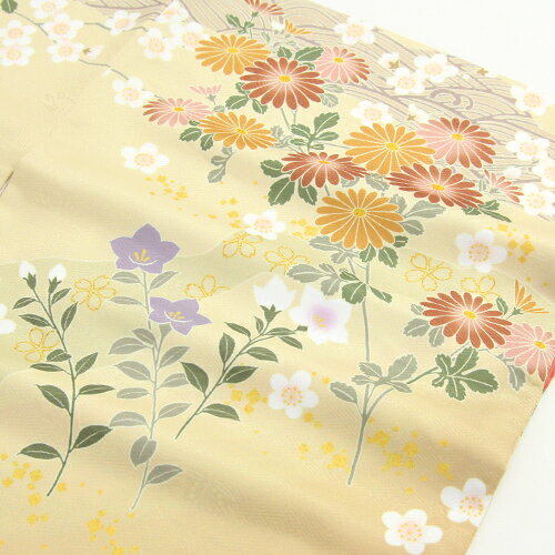 訪問着 レンタル 19点フルコーディネートレンタルセット「黄色地に菊