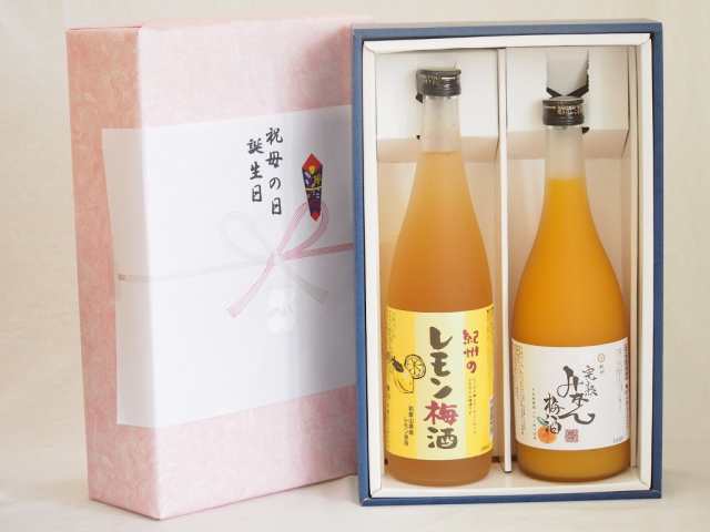 日本販売 遅れてごめんね♪母の日 感謝贈り物ボックス 果物梅酒2本