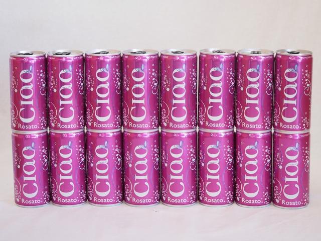 飲みきりイタリアワイン缶16本セット(チャオ ロザート やや辛口微発泡ロゼワイン) 200ml×16本の通販は 5,502円