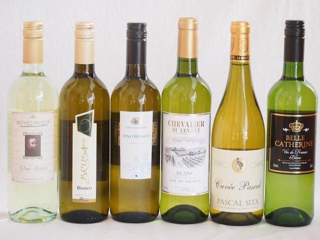 フランス×イタリア白ワイン6本セット(ブルーサ ビアンコ(イタリア) ミケランジャロ ビアンコ(イタリア) コルテ デル ニッピオ ビアンコ(イタリア) ベル キャサリン ブラン(フランス) シュバリエ・デュ・ルヴァン ブラン(フランス) パスカルシータの通販は 5,980円