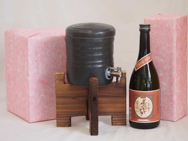 国産美濃焼 焼酎サーバー1200cc木代付セット(13.5×15.5cm 1.6kg)井上酒造 本格芋焼酎 国産芋100%夢のひととき23° (大分県) 720ml