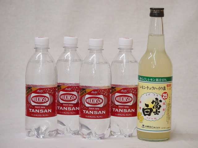 酎ハイの素2本セット(富士白レモンチューハイの素 25度) 600ml×1本 1800ml×1本