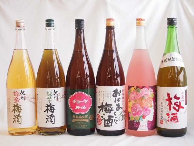 こんな梅酒福袋が欲しかったぁ　飲み比べ6本セット（中野BC 緑茶梅酒 蜂蜜梅酒 中埜酒造 おばあちゃんの梅酒 中埜酒造 ローズ梅酒 小正