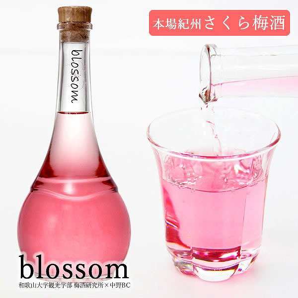 女子の好きなとこ満載紀州梅酒 金箔入りblossom（ブロッサム）さくら梅酒 500ml和歌山大学の女子大生と共同開発