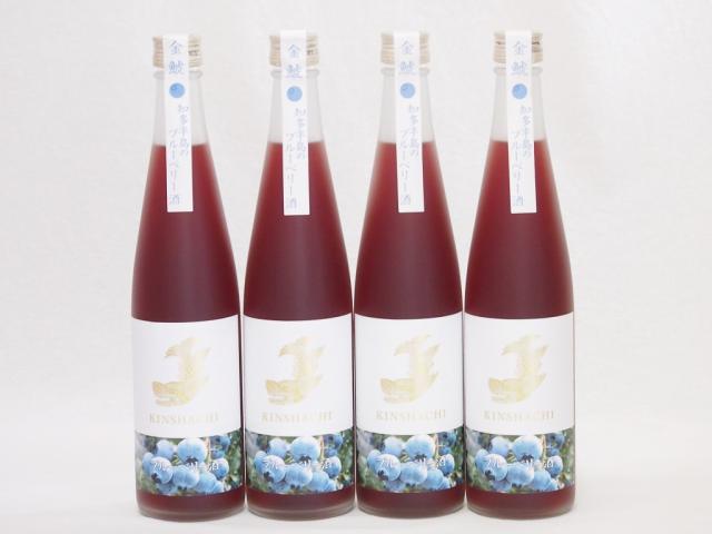 4本セット(金鯱焼酎ブレンド  知多半島のブルーベリー酒(愛知県)) 500ml×4本