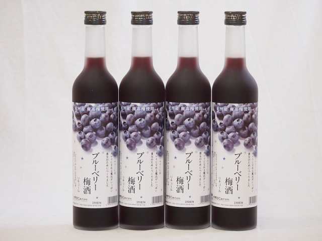 紀州産 南高梅使用 ブルーベリー梅酒(和歌山県) 500ml×4の通販は