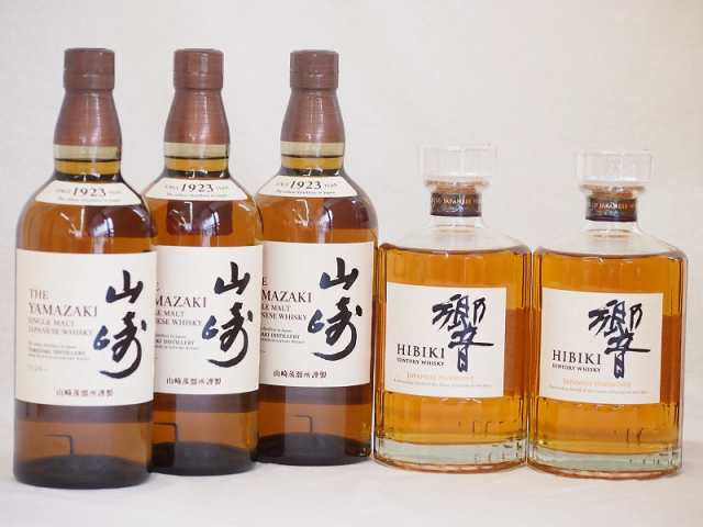 サントリーウイスキーセット(JAPANESE HARMONY 響2本 山崎シングルモルト3本)43度(ギフト対応可能)700ml×5本｜au PAY  マーケット