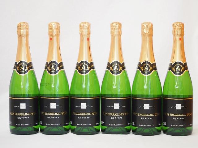 塩尻ナイアガラ100% スパークリングワインセット白 やや甘口(長野県)720ml×6