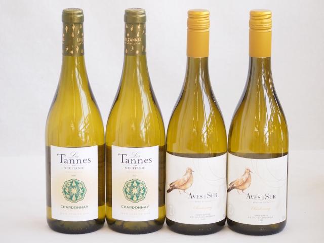 産地別白ワインシャルドネ4本セット(ビーニャ デル デルスール(チリ) レ タンヌ オクシタン(フランス)) 750ml×4本の通販は 5,980円