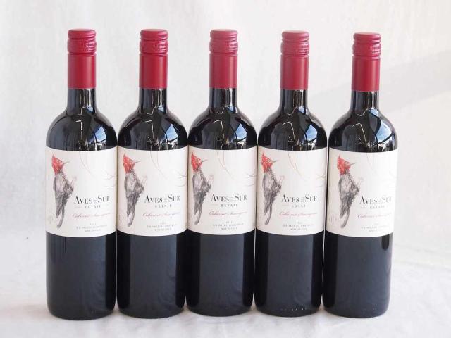チリワイン5本セット(デル スール カベルネ ソーヴィニヨン 赤ワイン) 750ml×5本 6,980円