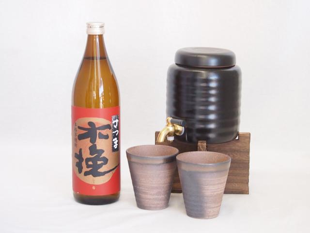 本格焼酎サーバー1000cc(18cm×24cm 1kg)三重県萬古焼き備前金彩ペアカップ(200ml×2個)雲海酒造 本格芋焼酎さつま木挽 (鹿児島県)  900ml×1本の通販は 7,723円