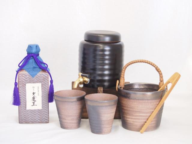 本格焼酎サーバー1000cc(18cm×24cm 1kg)萬古焼ペアカップ氷入れ竹トングセット濱田酒造 本格芋焼酎 長期貯蔵芋原酒特上大魔王 (鹿児島県) 600ml×1本 12,081円