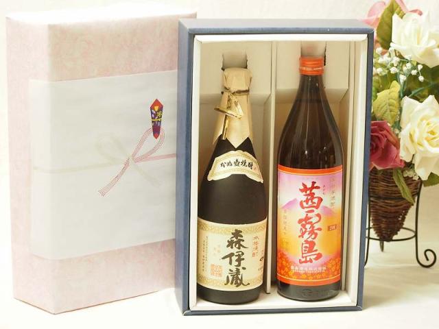 プレミアムギフトボックス芋焼酎森伊蔵セット  芋焼酎茜霧島25°(宮崎県)900ml×2本