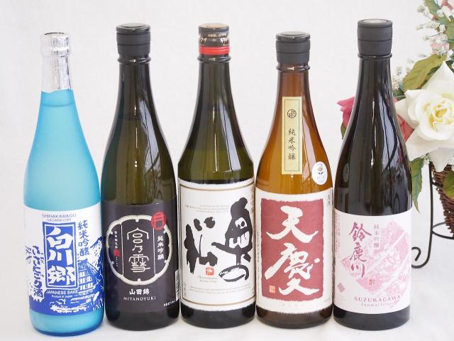 日本酒純米吟醸決定版5本セット(宮崎本店 宮の雪 純米吟醸(三重県) 早川酒造 天慶 純米吟醸(三重県) 三輪酒造 白川郷 ささにごり 純米吟醸(岐阜県) 奥の松 純米吟醸(福島県) 清水清三郎商店 鈴鹿川 純米吟醸(三重県)) 720ml×4本 750 7,690円