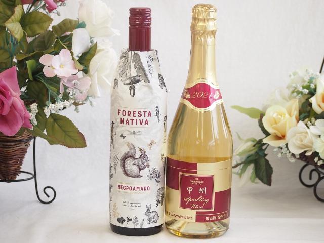 イタリア黒葡萄品種赤ワインと国産ワインセット(甲州スパークリング 白ワインやや辛口(山梨県)720mlフィリペッティ ゴールド ブリュット (イタリア) 750mlの通販は 4,714円