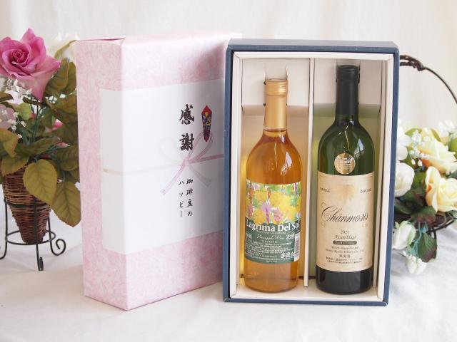 感謝の贈り物ボックス 沖縄産パイナップル辛口白ワインと国産ワインセット(グランシャンモリ アッサンブラージュ 白ワイン 辛口(山梨県)750mlラグリマ・デル・ソル辛口白ワイン 720ml 7,598円