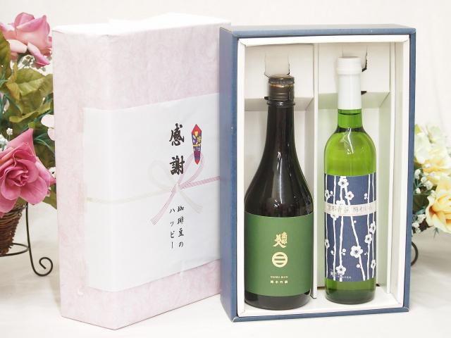 感謝の贈り物ボックス 旨味が際立ち南部美人と国産ワインセット(京都青谷 梅わいんワインやや甘口(京都府)500ml日本酒南部美人純米吟醸 (岩手県)720ml