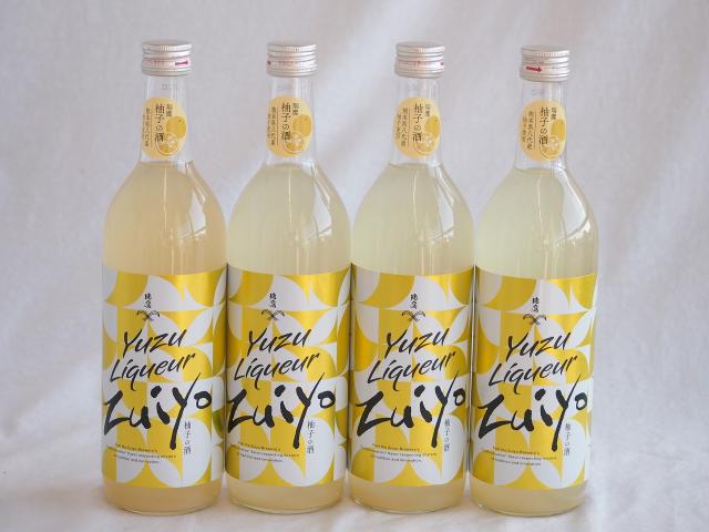 4本セット(瑞鷹 柚子の酒10度(熊本県)) 720ml×4本