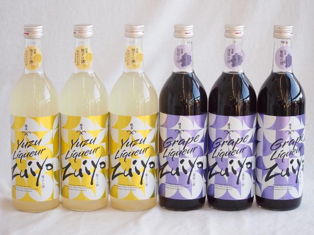 6本セット(瑞鷹 柚子の酒10度(熊本県) 瑞鷹 葡萄の酒10度(熊本県)) 720ml×6本