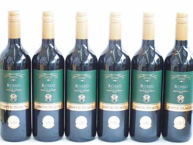 6本セット(イタリア金賞赤ワイン コルテマーニャ ロッソ プーリア) 750ml×6本
