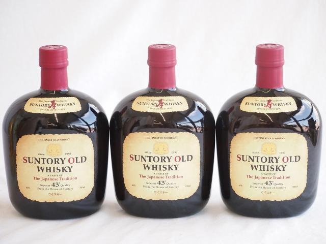 3本セット(サントリー オールドウイスキー 43度) 700ml×3本の通販はau