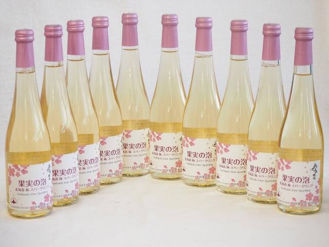 10本セット(果実の泡シードル 北海道梅スパークリング(やや甘口)) 500ml×10本