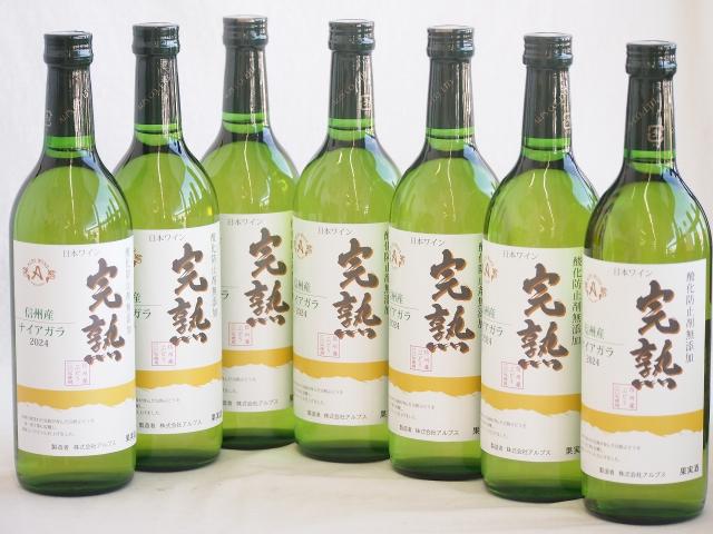 7本セット(信州産完熟ナイアガラやや甘口白ワイン) 720ml×7本