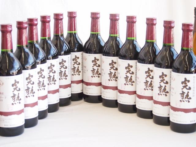12本セット(信州産完熟コンコード やや甘口赤ワイン ミディアム) 720ml×12本