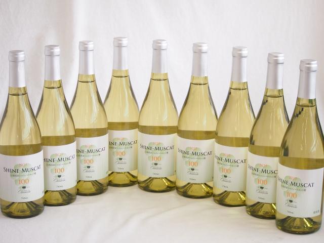 9本セット(シャインマスカット100ワインやや甘口(山梨県)) 750ml×9本