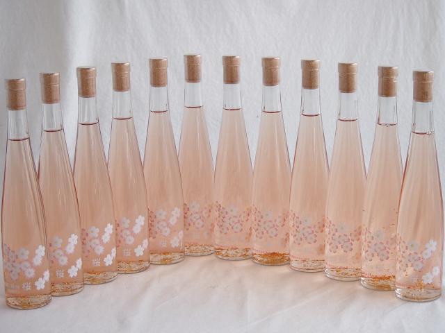 12本セット(ジャパンワイン桜 金箔入ほのかな甘味alco12.5度(山梨県)) 375ml×12本