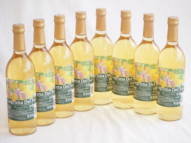8本セット(名護産パイナップルワイン ラグリマデルソル 辛口) 720ml×8本