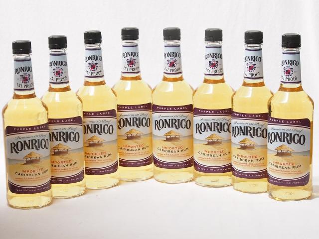 8本セット(ラム ロンリコ 151 75.5度 正規 スピリッツ(アメリカプエルトリコ自治連邦区)) 700ml×8本
