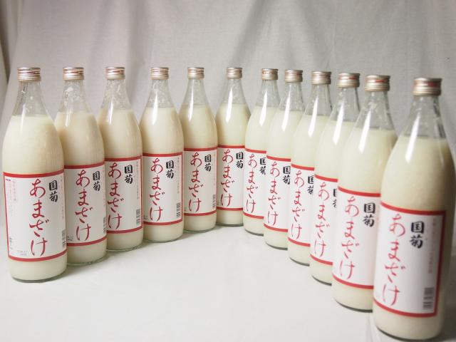 モンドセレクション・金賞受賞 篠崎 国菊甘酒 あまざけノンアルコール 900ml×12本(福岡県)