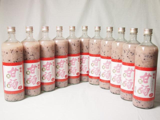 篠崎 国菊甘酒 黒米 あまざけノンアルコール 900ml×11本(福岡県)
