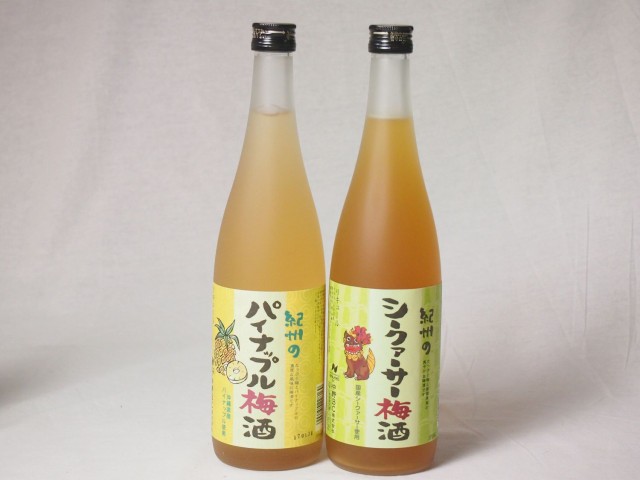 3セット 南国フェア梅酒6本セット(紀州パイナップル梅酒720ml 紀州のシークァーサー梅酒720ml)720ml×6本