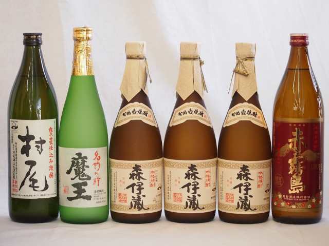 銀座 プレミアムな芋焼酎飲み比べ6本セット(森伊蔵720ml×3本 魔王720ml×1本 村尾900ml×1本 赤霧島900ml×1本)