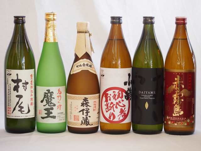 プレミアムな芋焼酎飲み比べ6本セット(森伊蔵720ml 魔王720ml 初心者お断り900ml 村尾900ml 赤霧島900ml だいやめ900ml)