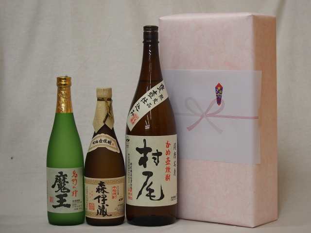 プレミアムな贈り物セット 本格芋焼酎 村尾 1800ml×1本 森伊蔵720ml×